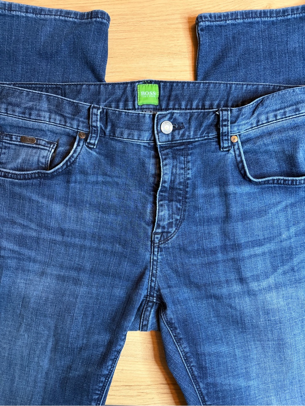 Hugo Boss Green Label Mens Medium Wash Stretch Denim Jeans 36x32